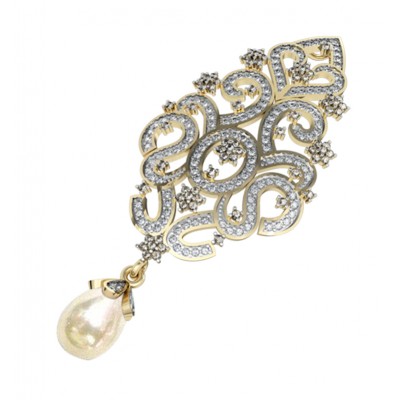 Alluring Pearl & Diamond Pendant